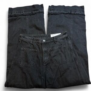 Rag & Bone Marina Wide-Leg Baggy Jeans‎ Angelique Black Size 28